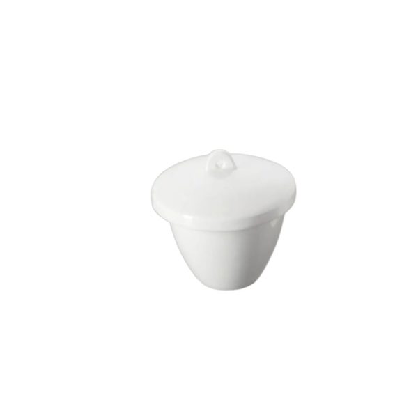 Porcelain Crucible with Lid, Tall Form